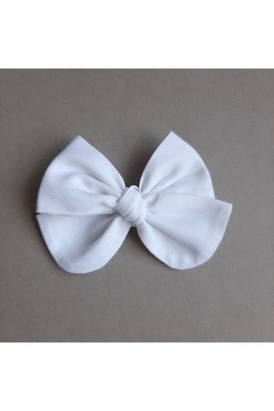 NEW BOWS BANDS Girl's White Bow Buckle