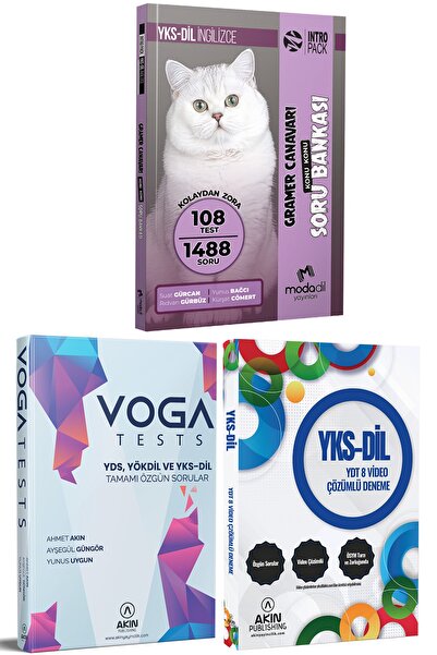 Modadil Yks-dil Ingilizce Gramer Canavarı+akın Dil Voga Tests+ydt 8 Video Çözümlü Deneme