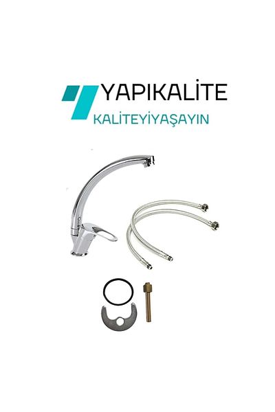 YAPI KALİTE South Chrome Swan Spout Kitchen Sink Faucet Guaranteed Double Inlet