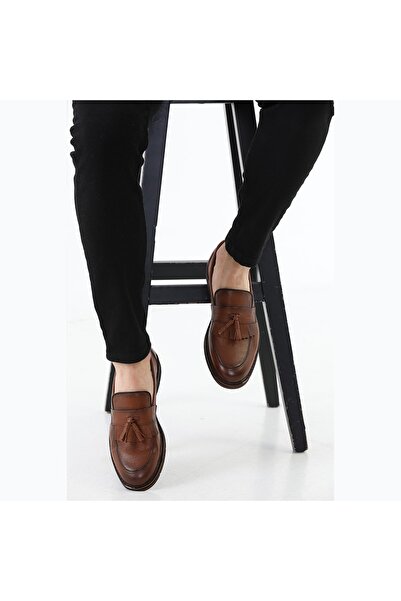 Everest Ανδρικά κλασικά γνήσια δερμάτινα ορθοπεδικά casual παπούτσια με φούντες