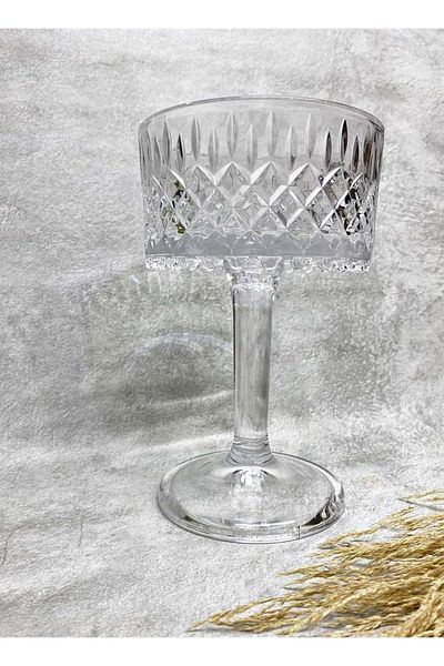 Jenisa Handmade Glass Enigma Model Small Standing Presentation Bowl 14x16.5 Cm