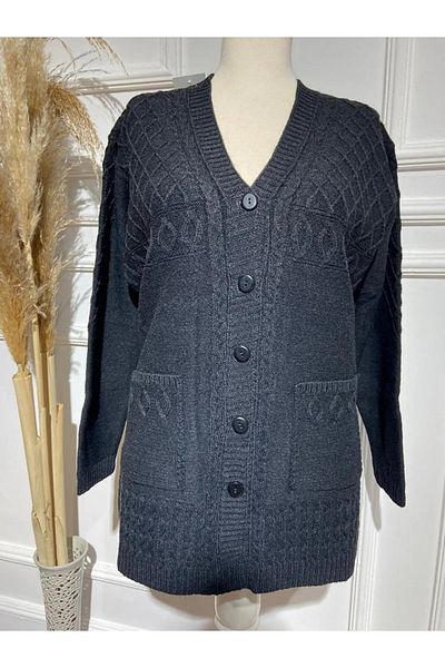 Nacar Mother Woman Trsiko Buttoned Winter Cardigan