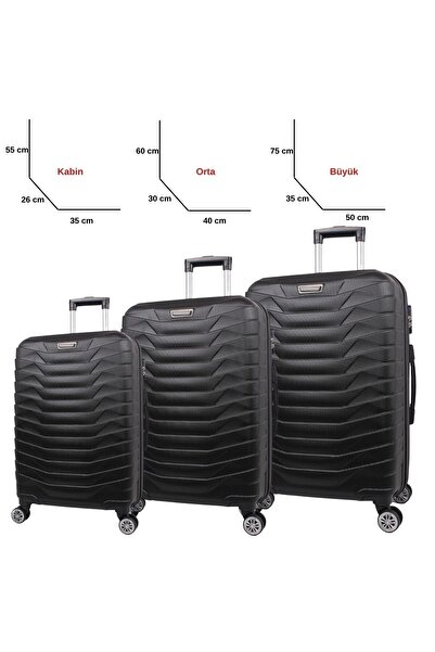 Pause Set Valiz 3lü Valiz Seti Sert Valiz Seti