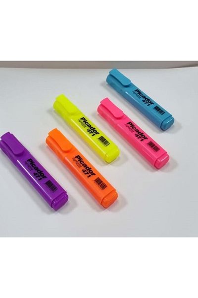 Picador 471r Blue Highlighter Set of 5
