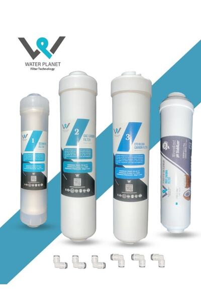 Water planet filter technology Kapalı Kasa Su Arıtma Filtre Seti - Planet 4'lü