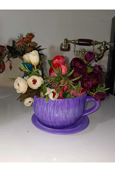 TİRENKDİZAYN Büyük Fincan Saksı