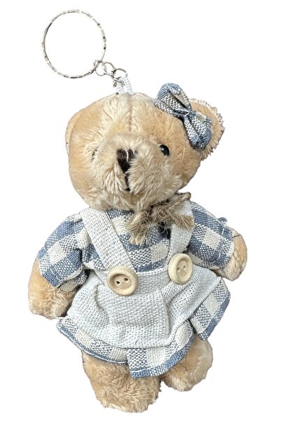 grs oyuncak Büyük Boy 12cm Elbiseli Kız Model Ayıcık Anahtarlık