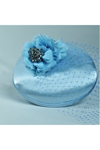 vivienmillineryhats Mavi Nikah Şapkası, Nişan Ve Tören Kepi, Vualet Şapka, Nikah Kepi, Dış Çekim Şapka,saç Aksesuarı.