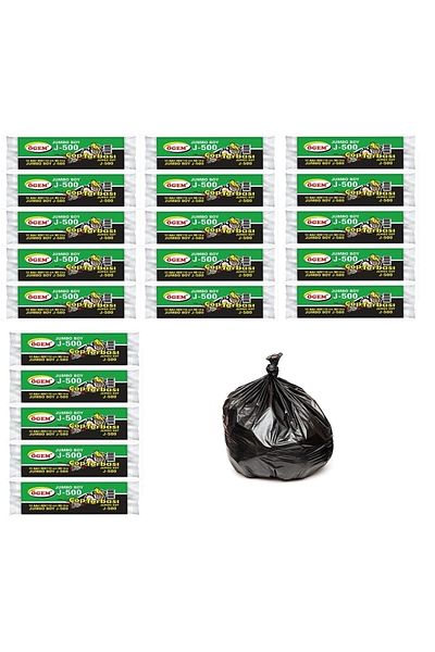 Ögem J-500 Jumbo Size Garbage Bag 80x110 Cm 90 Lt 10 Pieces Roll 20 Packs