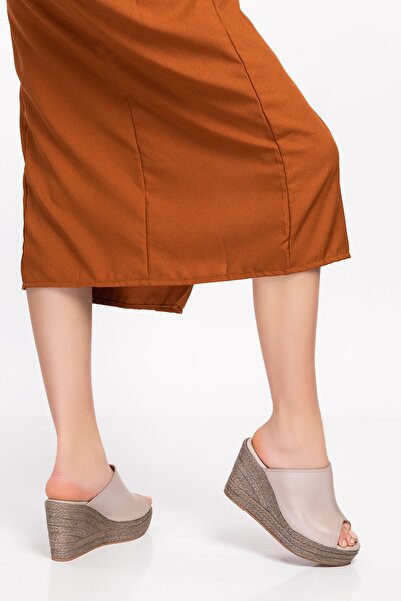 Elile Shoes Hakiki Deri Topuklu Kadın Terlik 34-35-41-42-43-44 Numara