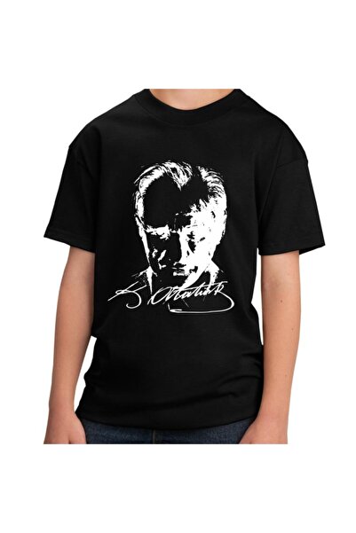 Generic Brand Ataturk Printed Black T-Shirt