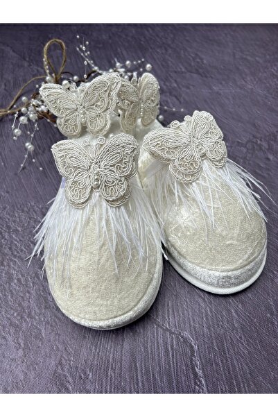 Şeker Tadında Tasarımlar Kelebek Taç Ve Terlik Seti