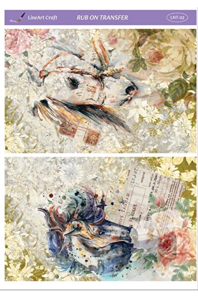 LİNEART Rub On Transfer Lntxl002 35x50cm