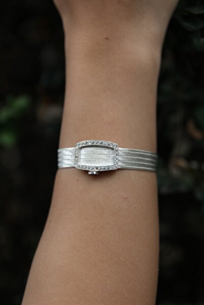 Altuntaş Gold&Silver Kenarı Taşlı Model 5 Sıra Trabzon Hasır Bileklik