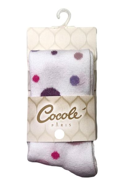 Cocole Детски чорапогащник с шарки на точки (високо съдържание на памук)