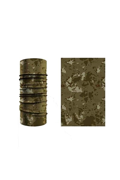 AskerVadisi Askeri Haki Kamuflaj Desenli Buff Bandana Boyunluk 24 X 48 Cm.