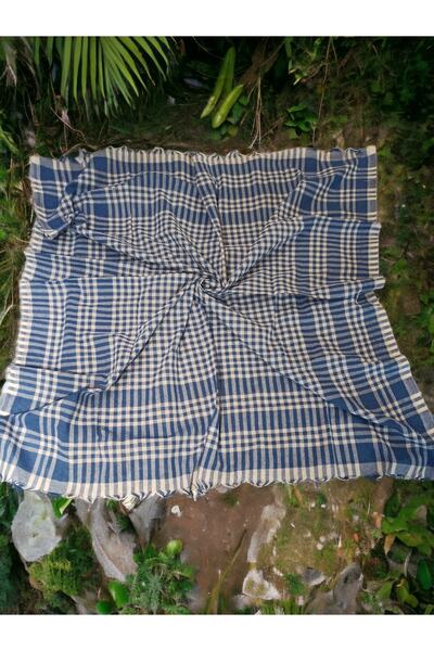 ŞENER HOME Lavetă pentru picnic în carouri și față de masă și față de masă King Size 170 X 170 cm - Albastru