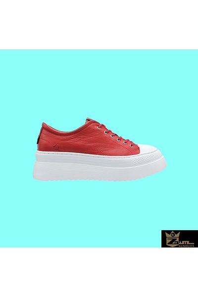 Zaim Kundura Women's Red Genuine Leather Shoes505081614-1