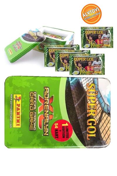 set dizayn Şampiyonlar Ligi Adrenalyn 55 Adet Kart Panını Metal Kutu Futbolcu...