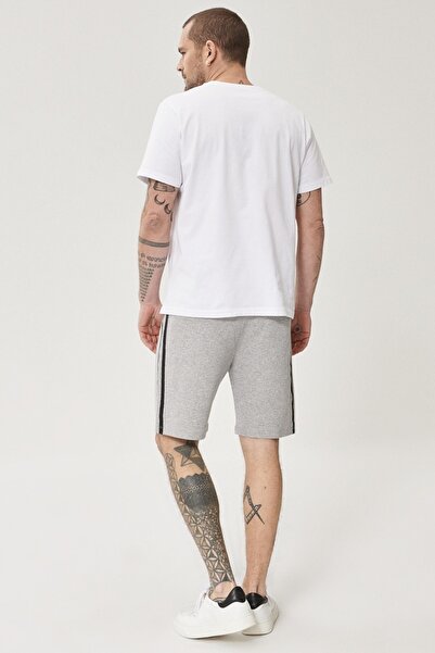 AC&Co / Altınyıldız Classics Pánské šedé pohodlné sportovní úpletové šortky úzkého střihu v úzkém střihu
