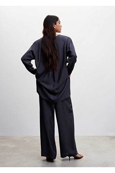 MANGO Woman Saten Pantolon
