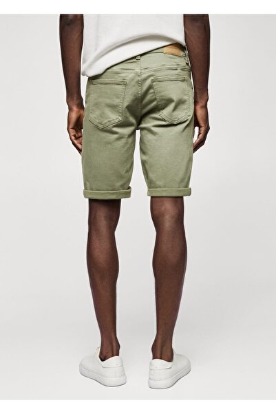 MANGO Man Dar Kesim Denim Erkek Bermuda Şort