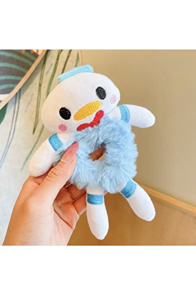 SHEKER HOME Синьо плюшено пиле с фиба за коса Simit