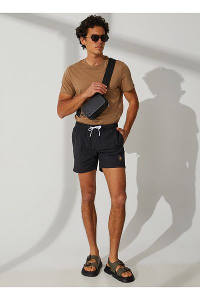 U.S. Polo Assn. Μαύρο ανδρικό σορτς μαγιό Blas23y
