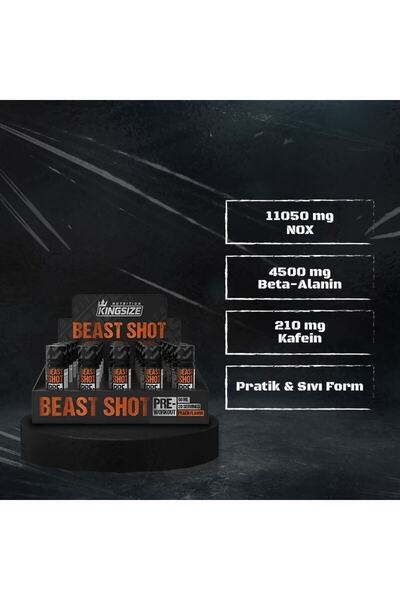 Kingsize Nutrition Beast Shot Pre-workout - 60 Ml, 20 Pieces