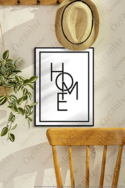 ÖZCANLAR ÇERÇEVE Home Temalı Çerçevesiz Çerçeve Görünümlü 1 Parça Mdf Duvar Tablo Tekli Mdf Tablo Set