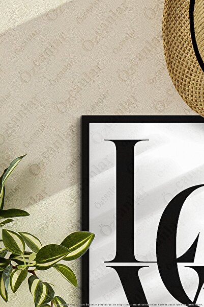ÖZCANLAR ÇERÇEVE Love Temalı Çerçevesiz Çerçeve Görünümlü 1 Parça Mdf Duvar Tablo Tekli Mdf Tablo Set