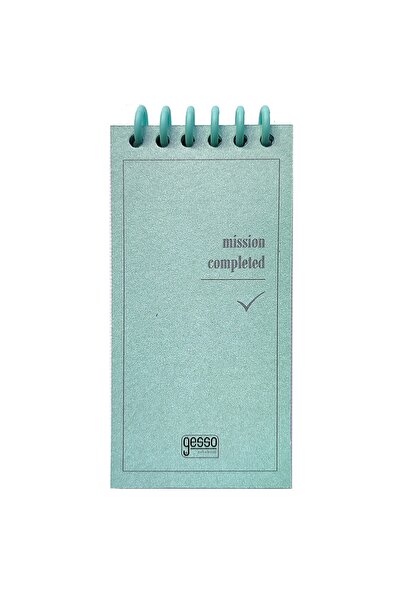 Gesso Notebook Pearl Sedefli Renkli Not Defteri Mint (7X15CM)