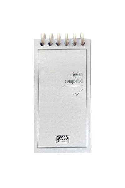 Gesso Notebook Pearl Sedefli Renkli Not Defteri Beyaz (7X15CM)