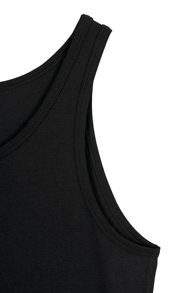 BSM Men's High Quality Flexible Comfortable Black Modal Tank Top
