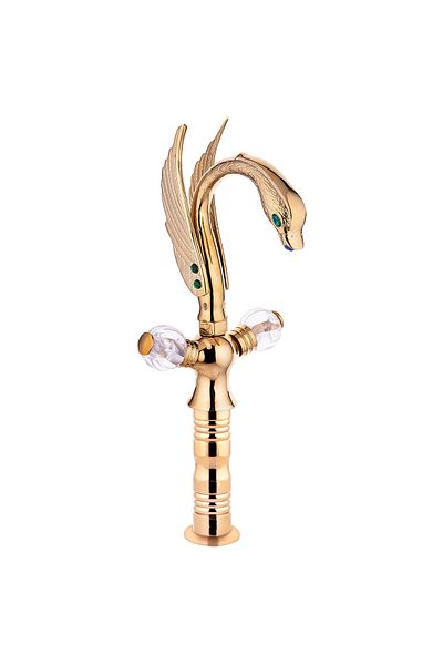LPD LİDER Lpd Duck Antique Black Bronze Yellow Bowl Sink Faucet