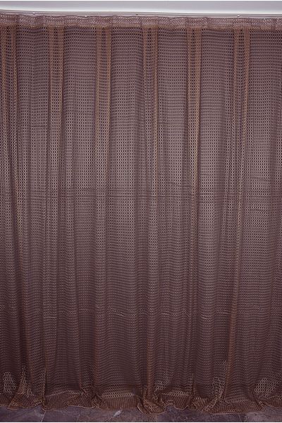 AKÇA TEKSTİL Orchid Model Dark Mink Color Single Wing Ready Planted Pleated Background Curtain 300*260 Cm