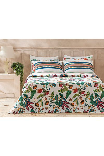 English Home Exotic Garden Printed Single Pike 150x220 Cm Dark Green