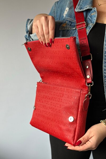 Just Polo Multi-Compartment Women's Crossbody Bag with Column Strap 4032-gb