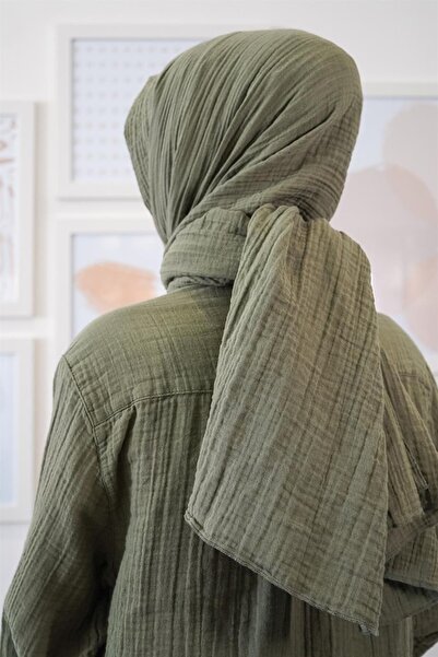 Zeliha Baysan Ravi Müslin Kadın Hac & Umre Takım Haki