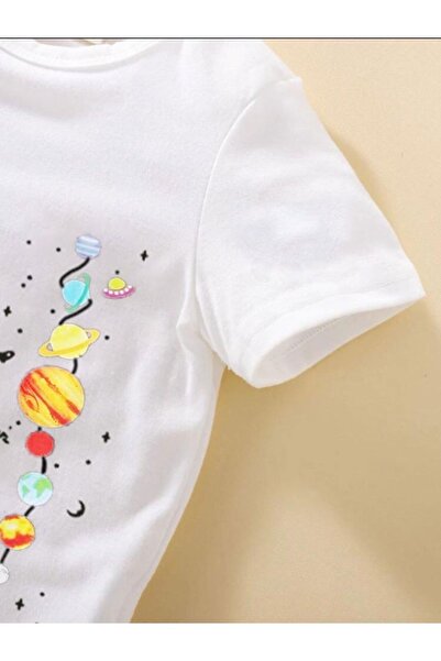 Machetta Παιδική μπλούζα Astronaut Balloon Planets με στάμπα Oversize