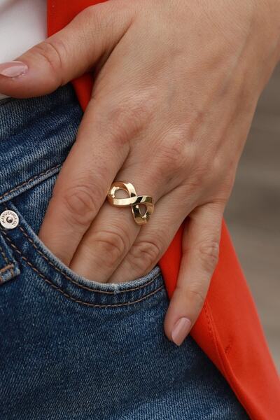 Aydın Kuyumculuk 14 Ayar Altın,sonsuzluk Yüzük Agyzk263