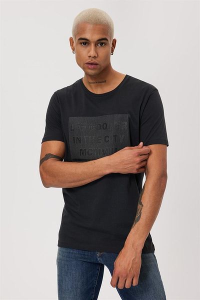 Lee Cooper Patrice Men's O-Neck T-shirt Anthracite