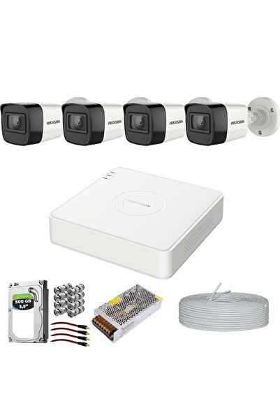 Hikvision Haıkon 4 Kameralı Güvenlik Kamera Sistemi Hazır Set 500gb Hdd