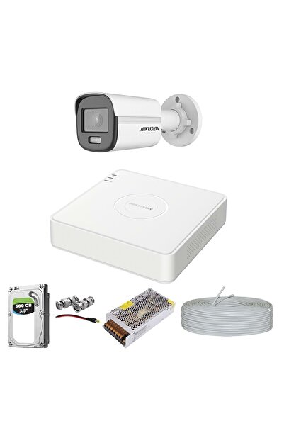 Hikvision Colorvu Gece-karanlıkta 7/24 Renkli 1 Kameralı Set 500gb Hdd