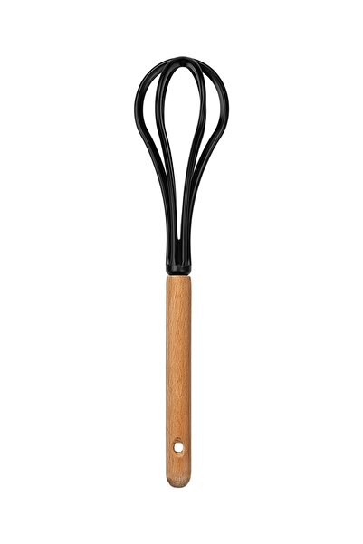 Woodeso Black Series Special Service Set - Ladle, Spoon, Colander and Spatula Crusher Whisk