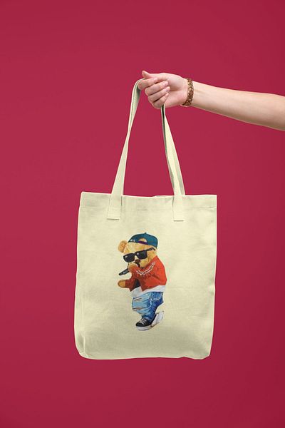 Advantage Teddy Bear Trend Printed Ακατέργαστη υφασμάτινη τσάντα