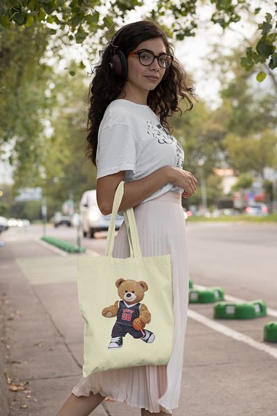 Advantage Teddy Bear Trend Printed Ακατέργαστη υφασμάτινη τσάντα