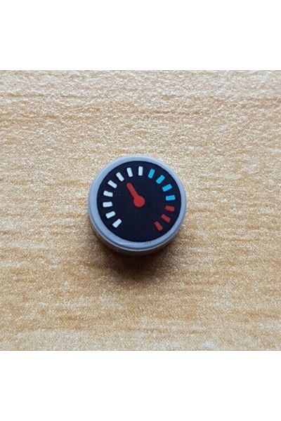 LEGO Original Custom Moc Accessory Creator Tile 1 X 1 Printed Round Tiles Gray Indicator 2 Pieces