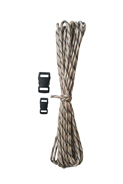 hobi outdoor Paracord 7 Strand 4mm Paraşüt Ipi 6 Metre 2 Adet Klips