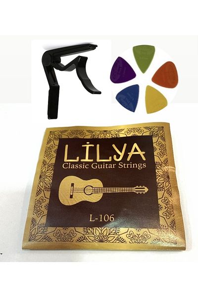 LİLYA Şenses Music Classic Guitar String 3-Piece (capo) Economical Set